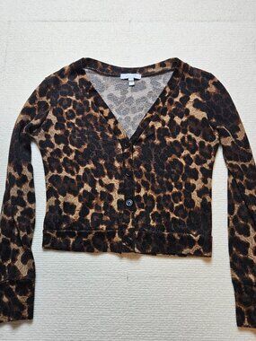 dELiA*s leopard print cardigan - size Small
